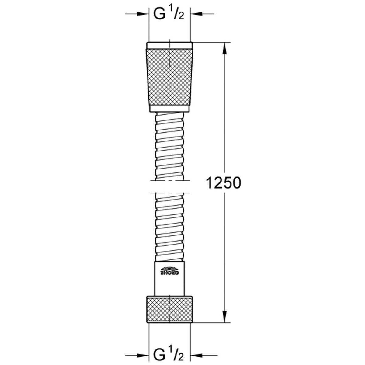 Flexible de douche métal Grohe Relexaflex