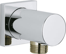 Coude de raccordement mural Grohe Rainshower filétage mâle avec rosace carrée chrome