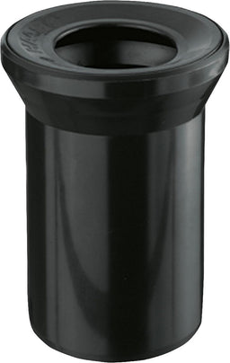 Raccord de WC noir, avec joint Ø 110/110 mm, droit