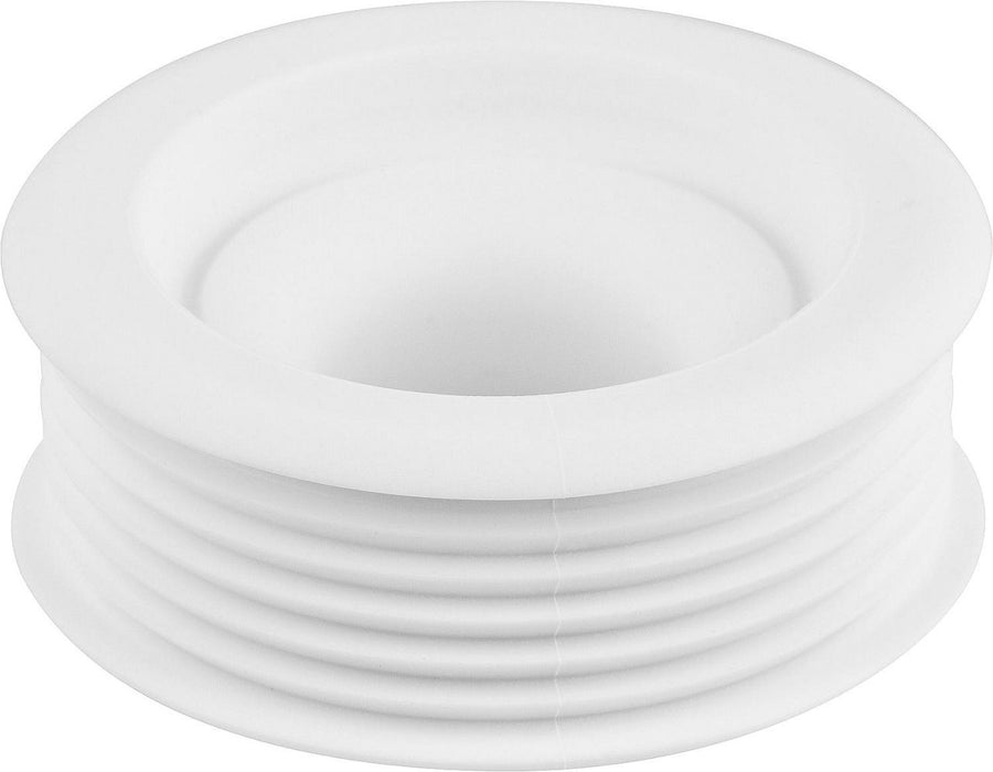 Raccord de tube de chasse universel en caoutchouc pour raccord WC Euro Ø 55mm sans rosace, clair