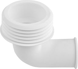 Raccord de tube de chasse coudé en caoutchouc clair pour WC Euro Ø 55 mm, tube de chasse sous pression Ø 28/32 mm