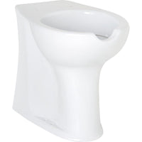 WC au sol à fond creux Elida en céramique, blanc, avec ouverture, surélevé L x H x P :375x470x570mm