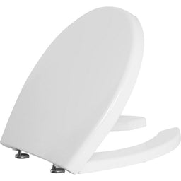 Abattant WC Elida en thermoplastique blanc, avec fermeture douce, L x H x P :380x30x450mm