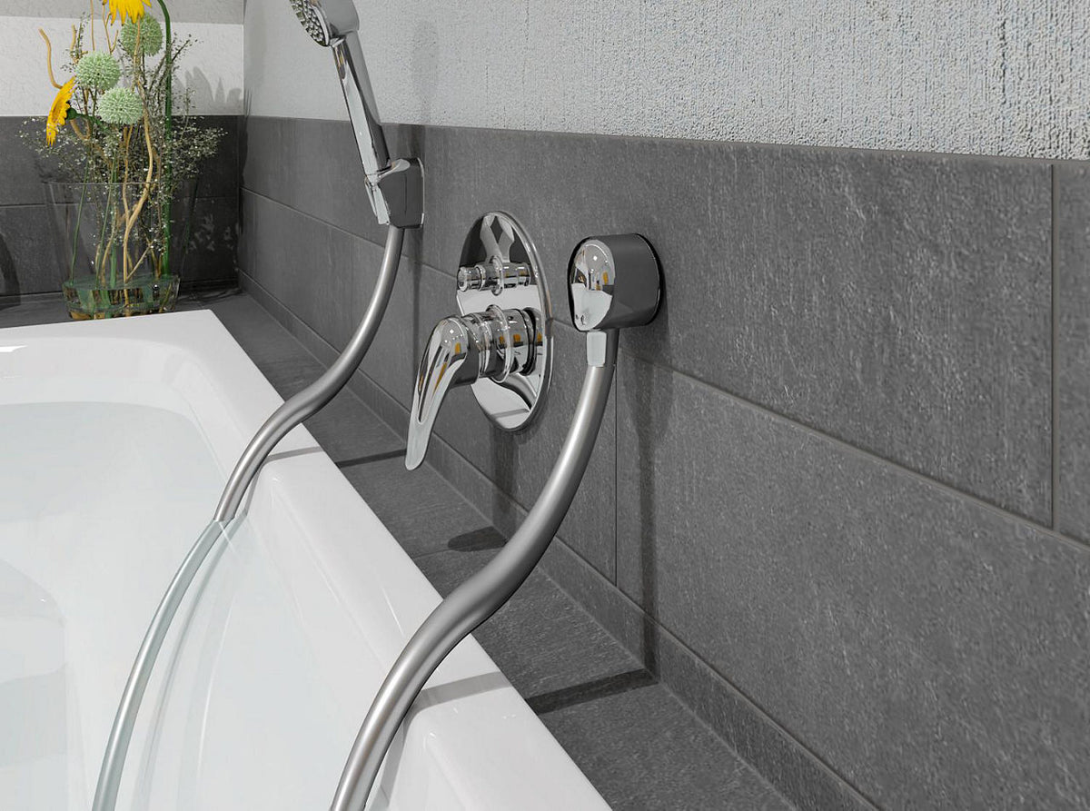 Coude de raccordement mural DN15 (1/2'') chromé evenes