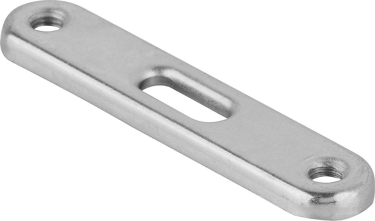 Platine double fixation M8, acier galvanisé Entraxe 85 mm