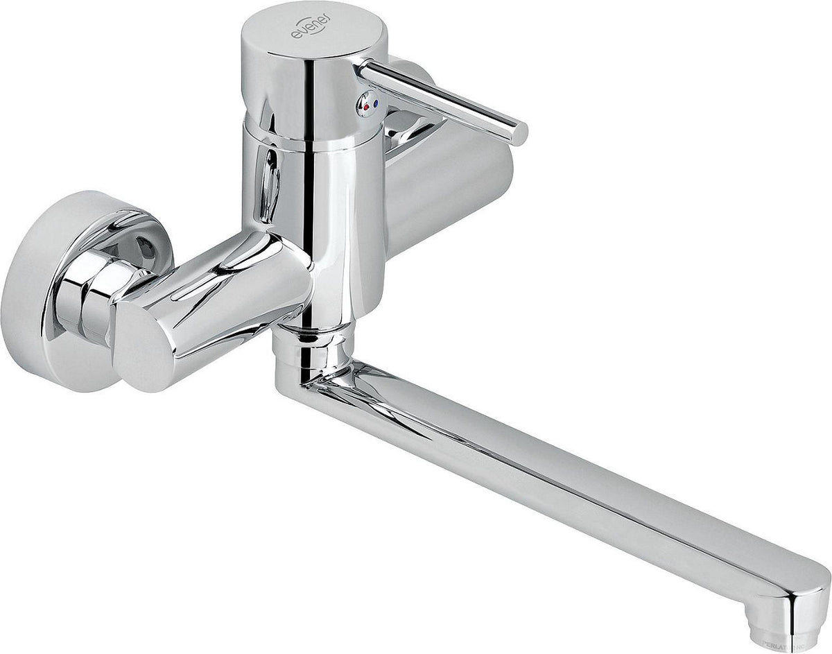 Mitigeur d'évier mural Salsa avec bec pivotant saillie 245 mm chromé