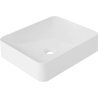 Vasque à poser Parnaiba LxHxP : 450x105x380 mm fonte minérale blanc
