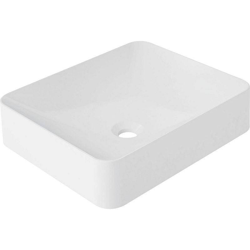 Vasque à poser Parnaiba LxHxP : 450x105x380 mm fonte minérale blanc