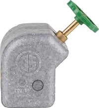 Vanne à passage direct avec coque isolante, tige montante, avec vidange (3/4")
