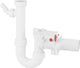 Double clapet anti-retour avec fermeture de sécurité, raccord + siphon PP inclus