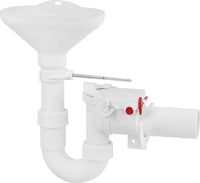 Double clapet anti-retour DN50 avec siphon entonnoir et fermeture de secours
