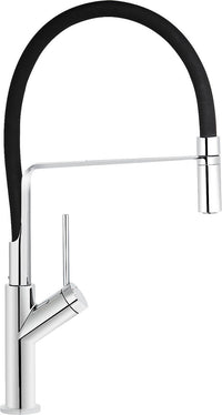 Mitigeur d'évier Live 2.0 douchette extractible saillie 221 mm chromé flexible noir