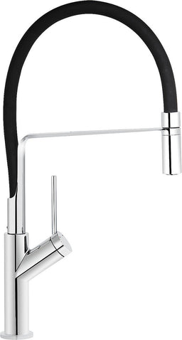 Mitigeur d'évier Live 2.0 douchette extractible saillie 221 mm chromé flexible noir