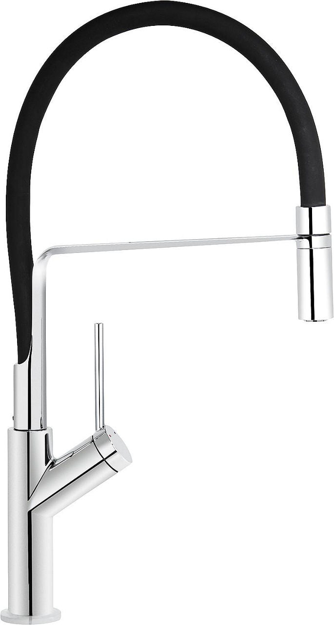 Mitigeur d'évier Live 2.0 douchette extractible saillie 221 mm chromé flexible noir