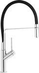Mitigeur d'évier Live 2.0 douchette extractible saillie 221 mm chromé flexible noir