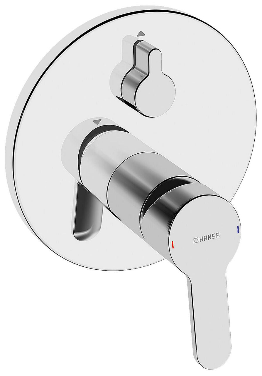 Mitigeur bain/douche encastré Hansa Hansaprimo rosace Ø 170 mm chromé