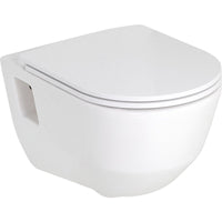 Pack combiné Laufen PRO WC suspendu à fond creux sans bride de rinçage, avec ouverten fixationsnischen + Abattant WC softclose, démontable