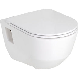 Pack combiné Laufen PRO WC suspendu à fond creux sans bride de rinçage, avec ouverten fixationsnischen + Abattant WC softclose, démontable