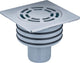 Siphon de sol vertical DN50/100 avec couvercle 120 x 120 mm