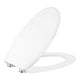 Abattant WC Jaguari blanc, fermeture douce en duroplaste, charnièree en plastique/inox