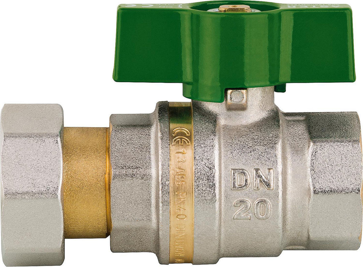 Robinet à boisseau sphérique eau potable EFFEBI Aster ACS femelle × écrou tournant (DVGW)