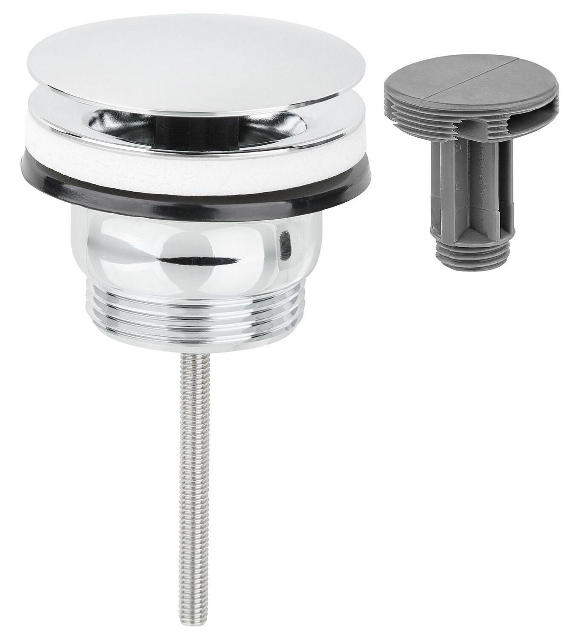 Bonde de lavabo 2 en 1 Acier inoxydable