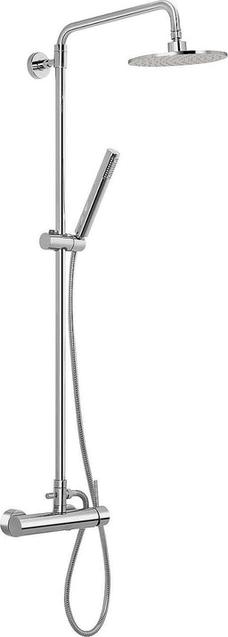 Duschsäule Nestos mit Handbrause, Ø 190 mm Kopfbrause und verchromter Armatur