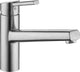 Mitigeur d'évier KWC Luna E bec pivotant saillie 235 mm inox brossé