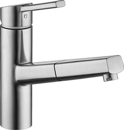 Mitigeur d'évier KWC Luna E bec extractible saillie 235 mm inox brossé