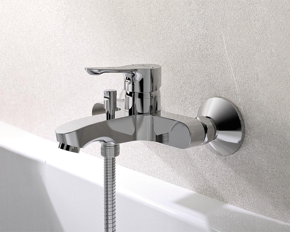 Mitigeur bain/douche apparent Ideal Standard Alpha saillie 174 mm chromé