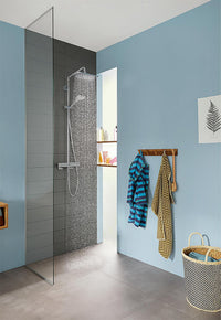 Hansgrohe Croma E 280 Thermostatic Shower Column with 280x170 mm Overhead Shower Chrome