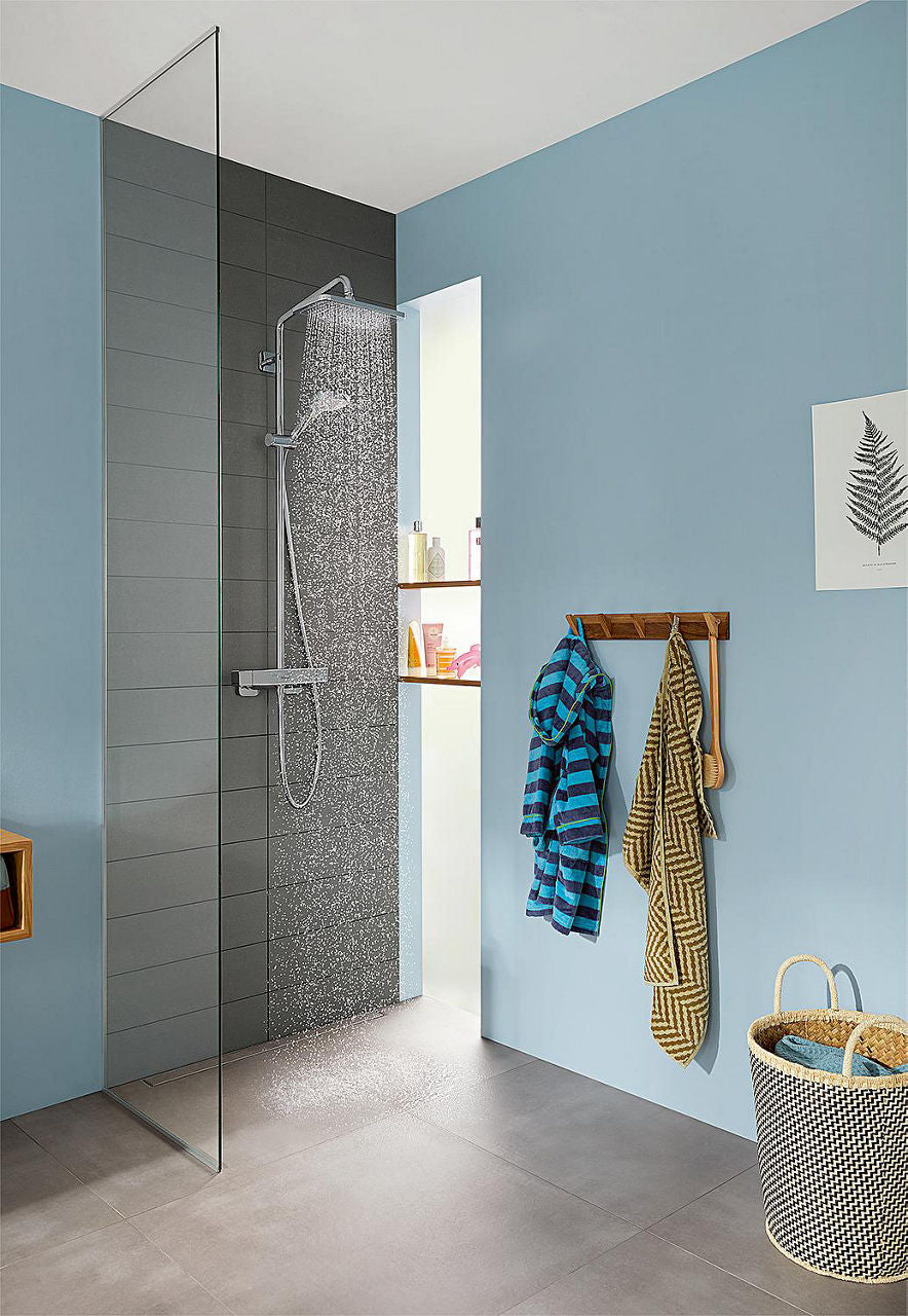 Hansgrohe Croma E 280 Thermostatic Shower Column with 280x170 mm Overhead Shower Chrome