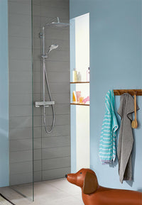 Hansgrohe Croma E 280 Thermostatic Shower Column with 280x170 mm Overhead Shower Chrome