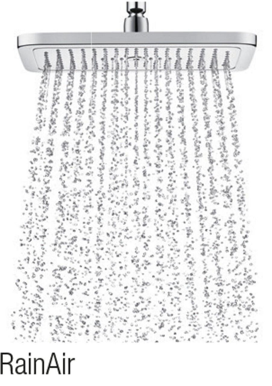 Hansgrohe Croma E 280 Thermostatic Shower Column with 280x170 mm Overhead Shower Chrome