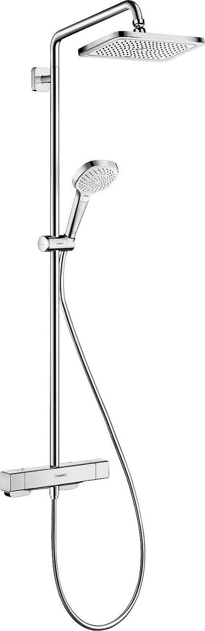 Hansgrohe Croma E 280 Thermostatic Shower Column with 280x170 mm Overhead Shower Chrome