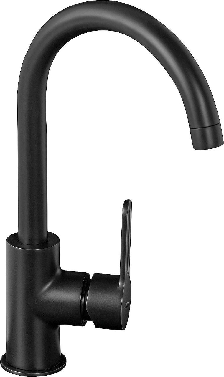 Mitigeur d'évier Enzan Nero bec pivotant saillie 175 mm noir mat