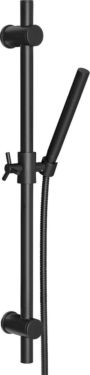 Enzan Nero 700 mm shower kit, 1-spray matte black hand shower