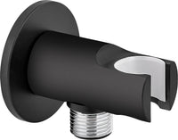 Coude mural avec support douchette Enzan Nero D15 (1/2") noir mat