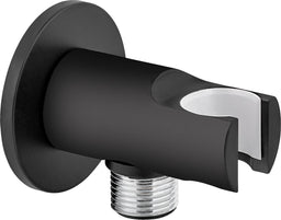 Coude mural avec support douchette Enzan Nero D15 (1/2") noir mat