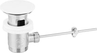 Bonde excentrique DN32 (1 1/4") bouchon céramique blanc laiton chromé