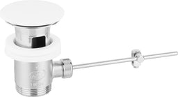 Bonde excentrique DN32 (1 1/4") bouchon céramique blanc laiton chromé