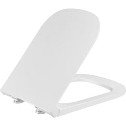 Abattant WC Urucula blanc, fermeture douce en duroplaste charnière inox
