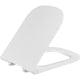 Abattant WC Urucula blanc, fermeture douce en duroplaste charnière inox