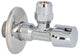 Vanne d'angle DN15 (1/2") avec compensation en longueur DN10 (3/8")x10, laiton chromé