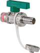 Robinet de vidange KFE à boisseau sphérique DN15 (1/2") auto-étanche, passage, certifié DVGW