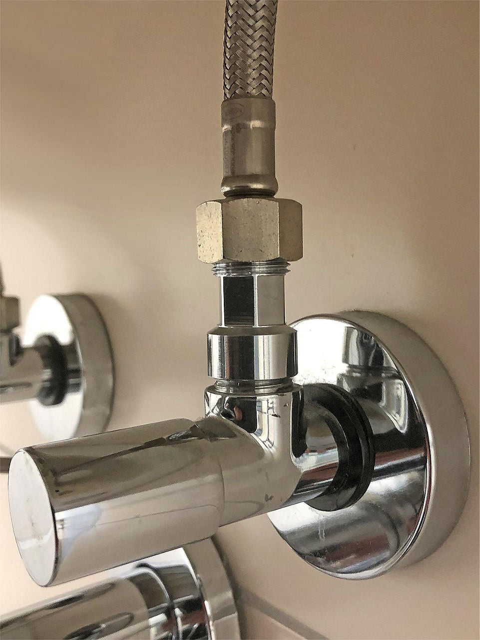 Rallonge DN10 (3/8") chromé 20mm, pour flexible robinetterie joint plat