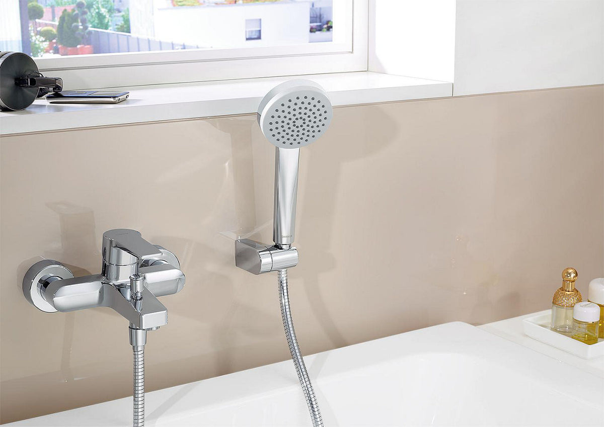 Mitigeur bain/douche apparent Hansa Hansatwist saillie 162 mm chromé