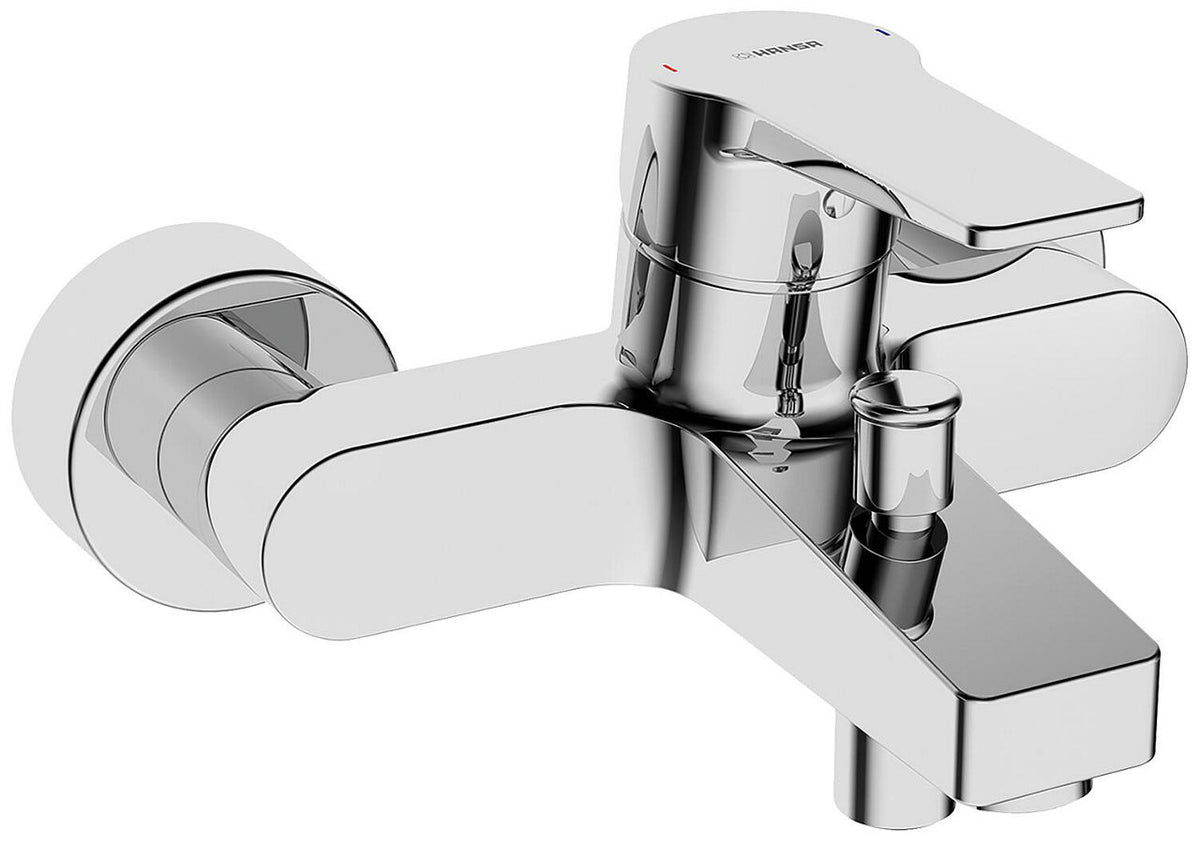Mitigeur bain/douche apparent Hansa Hansatwist saillie 162 mm chromé