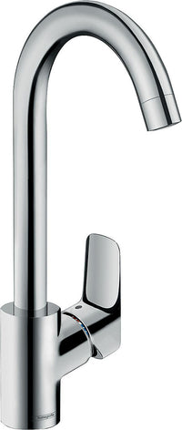 Mitigeur d'évier Hansgrohe Logis M31 bec pivotant saillie 145 mm chrome