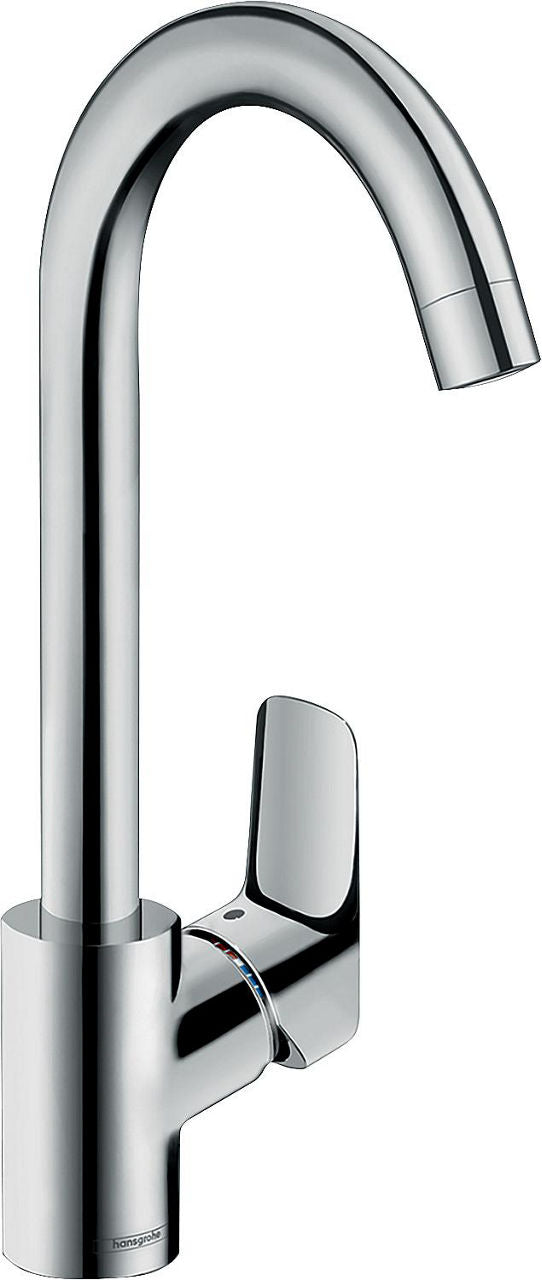 Mitigeur d'évier Hansgrohe Logis M31 bec pivotant saillie 145 mm chrome